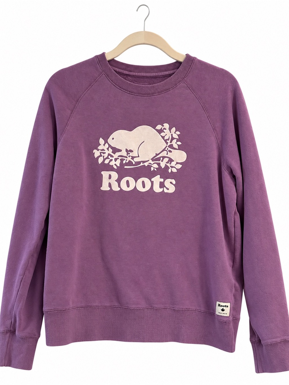Roots Women’s Crewneck Sweater Purple Size Medium